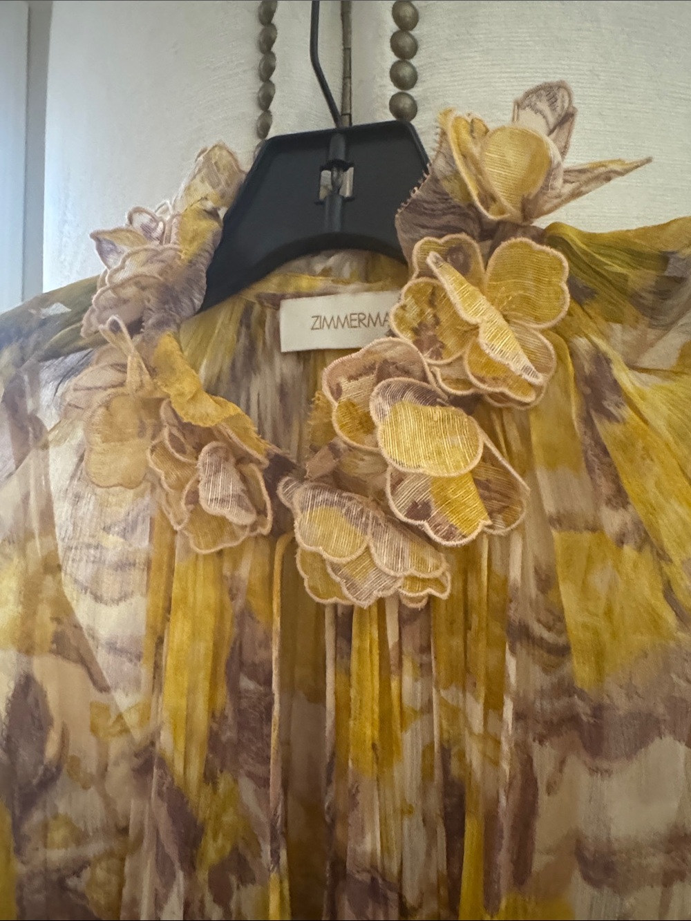 Zimmermann Yellow Floral Ruffle Maxi Dress - Picture 6 of 8